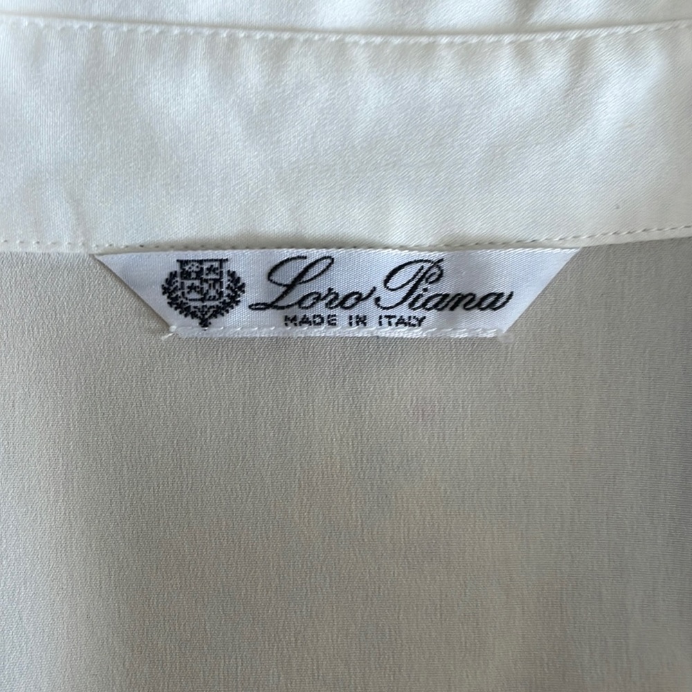 Loro Piana fittedcotton silk blouse